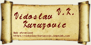 Vidoslav Kuruzović vizit kartica